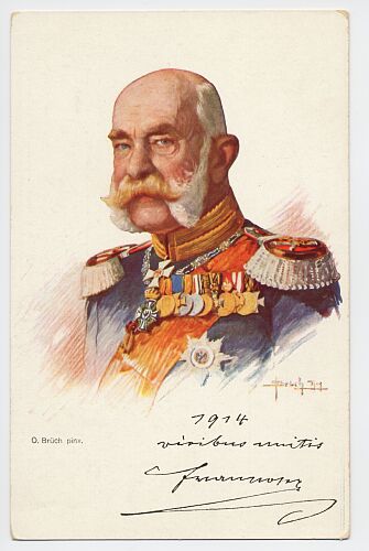"Kaiser Franz Josef" Postkarte Portr�t