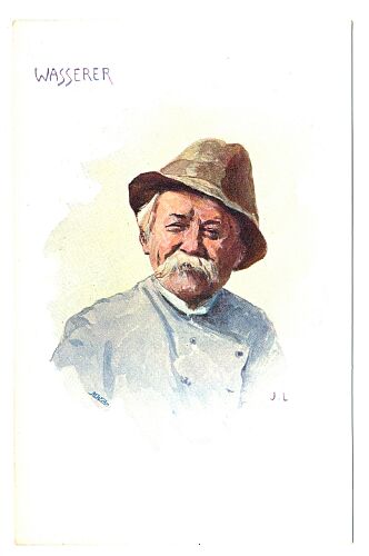 Postkarte Wiener Typen "Wasserer"