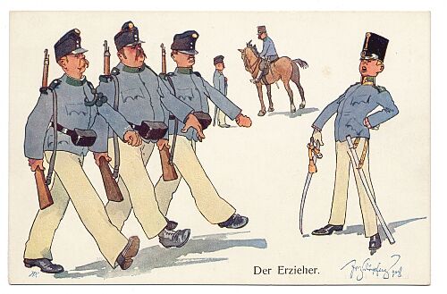 Postkarte Schoenpflug_Militaer