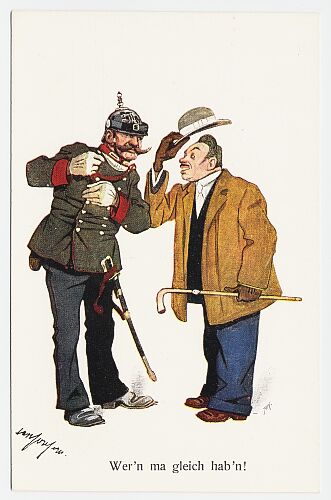 Carl Josef Postkarte: Polizist